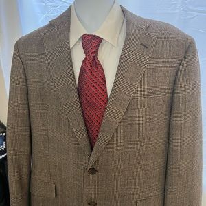 brooks brothers blazer Sport Coat 45R Soft Wool Tan Brown Amber 2 Button Classic